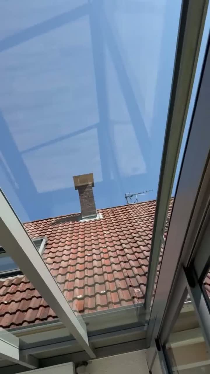 Terrassendach aus Glas · Calden & Nordhessen – nach der Reinigung